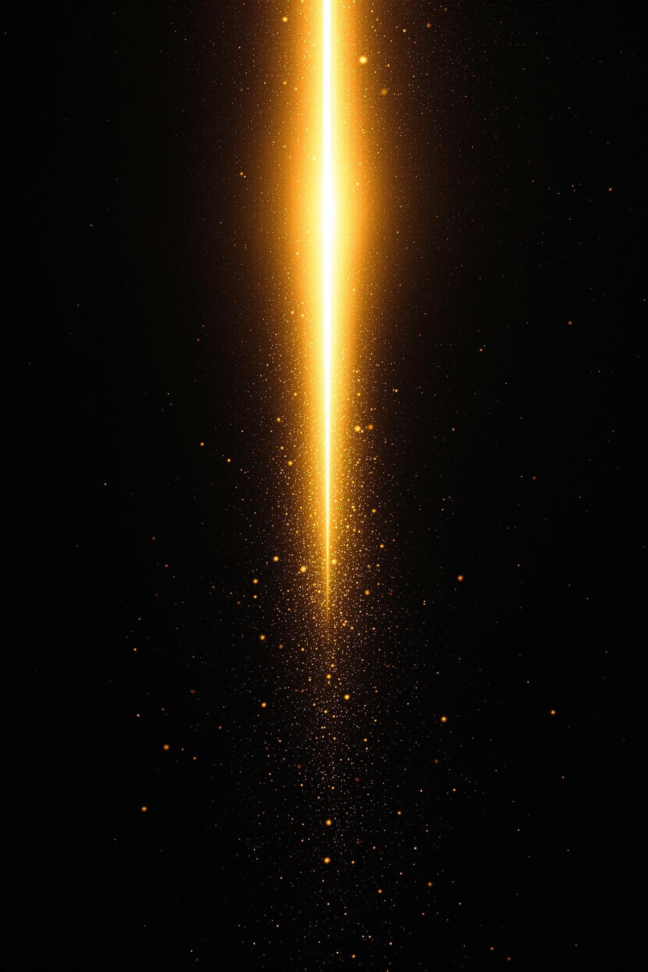 星际视界科幻电影海报,金色光点从黑暗中爆发
